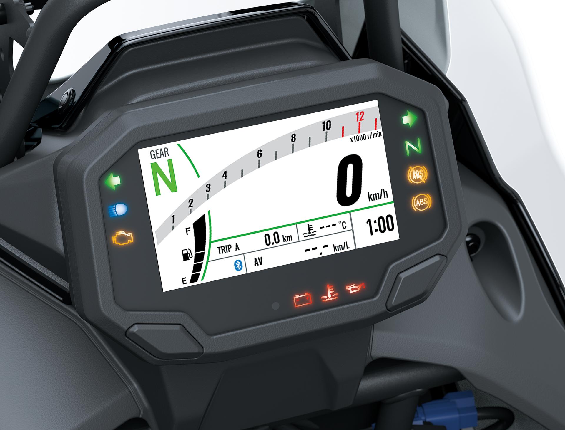 Kawasaki KLE500 SE 2026 — instrumentación TFT con conectividad