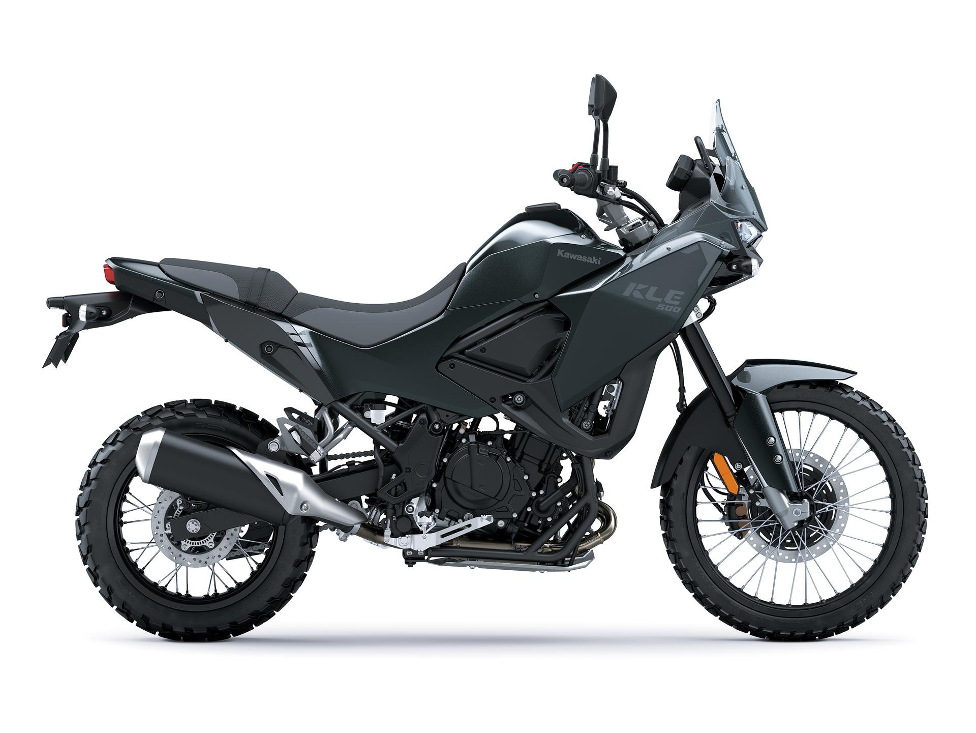 Kawasaki KLE500 2026 — vista lateral derecha