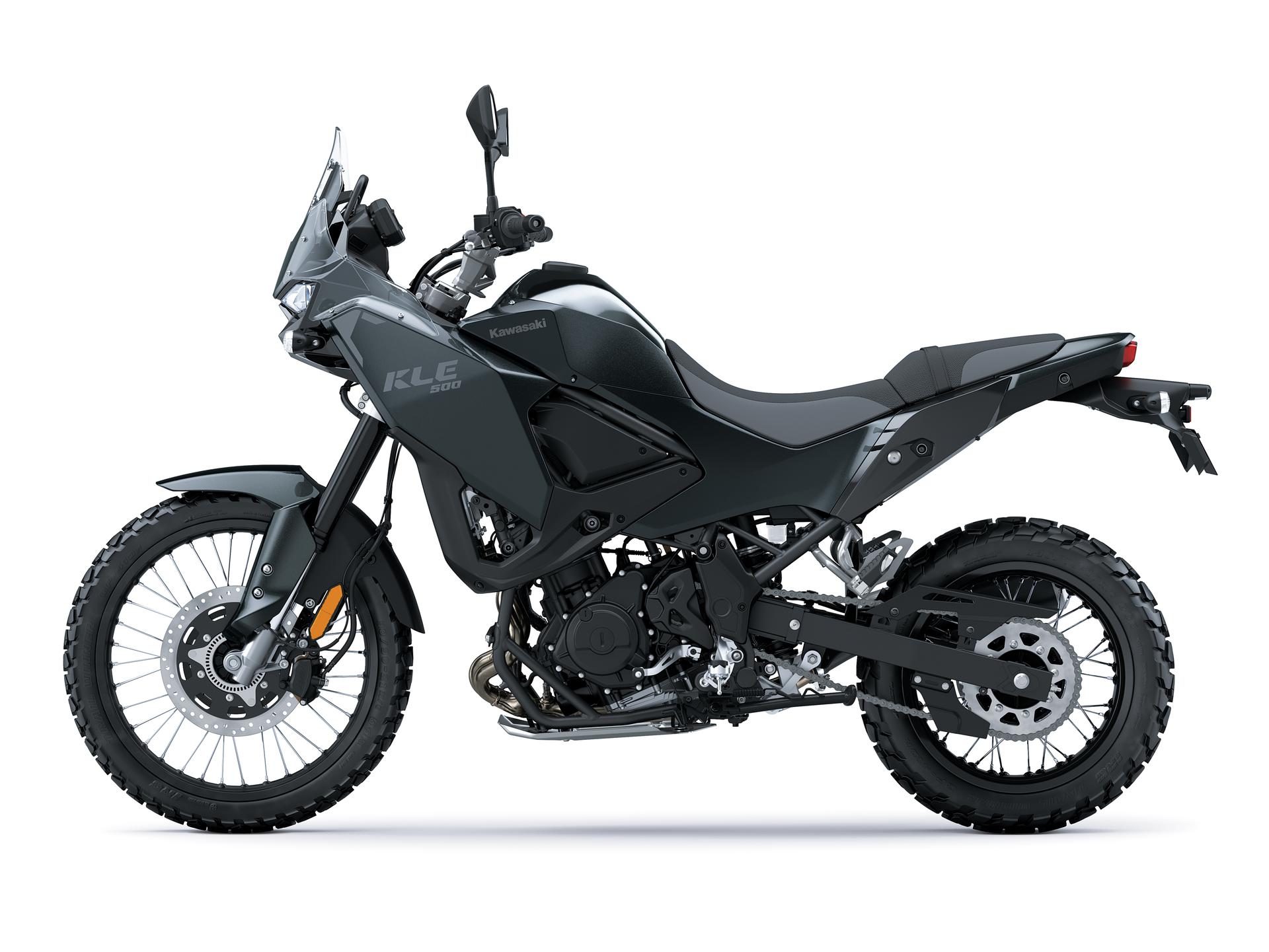 Kawasaki KLE500 2026 — vista lateral izquierda